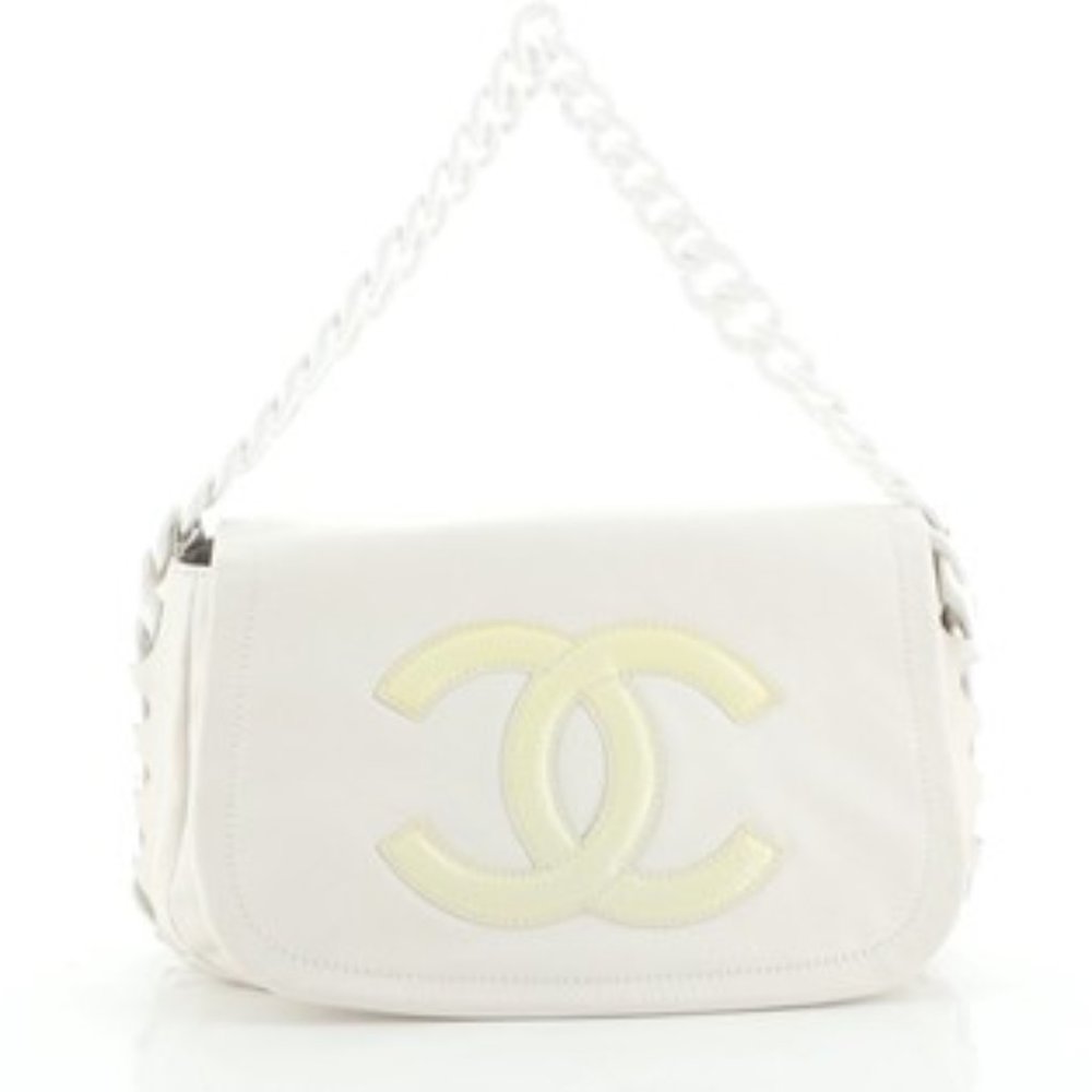 Chanel Calfskin Modern Chain Rhodoid Flap*